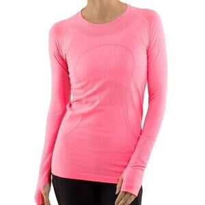 Lululemon Run Swiftly Tech Long Sleeve Heathered Zing Pink Light 4